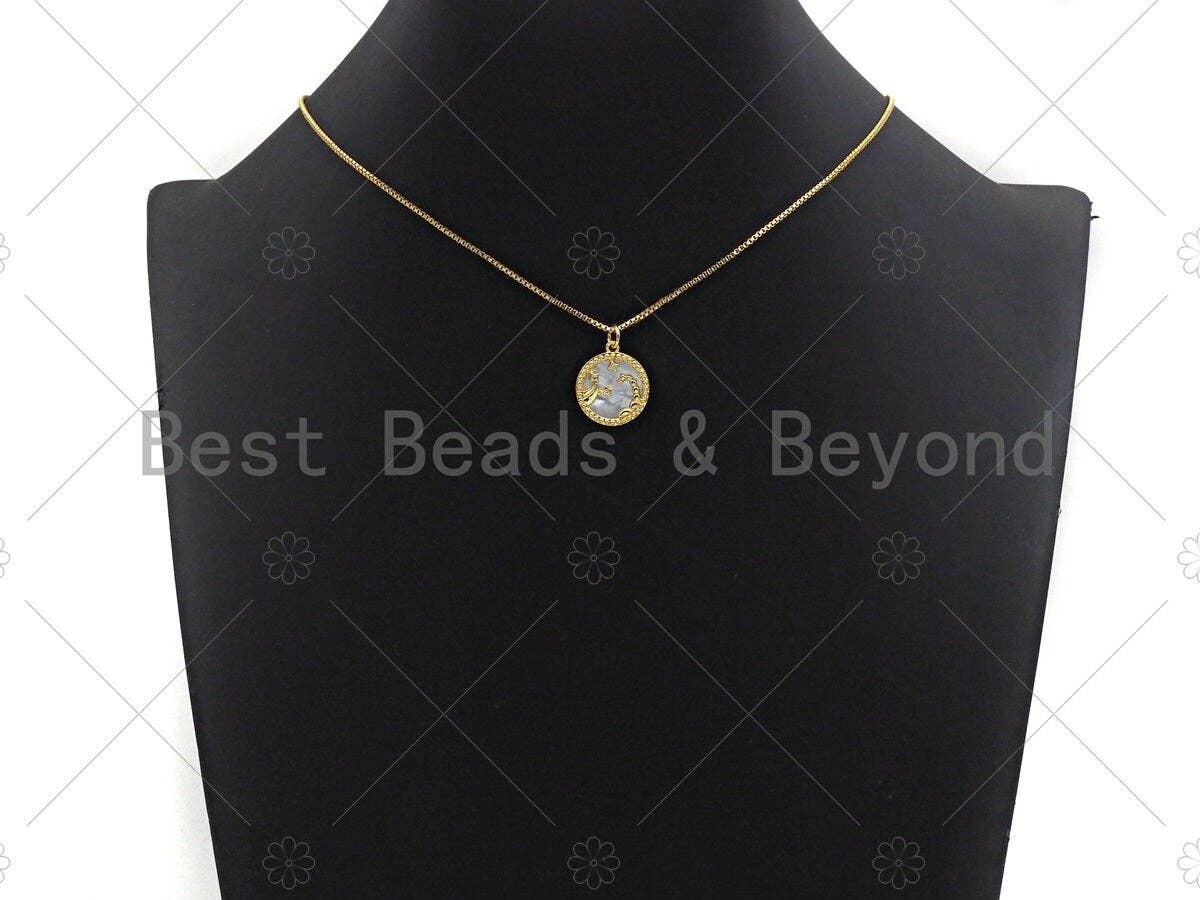CZ Micro Pave Twelve Constellations Charm/Pendant, Zodiac charm, Constellation Mother-of-pearl Inlay Pendant/Charm,15x17mm,Sku#Z1228